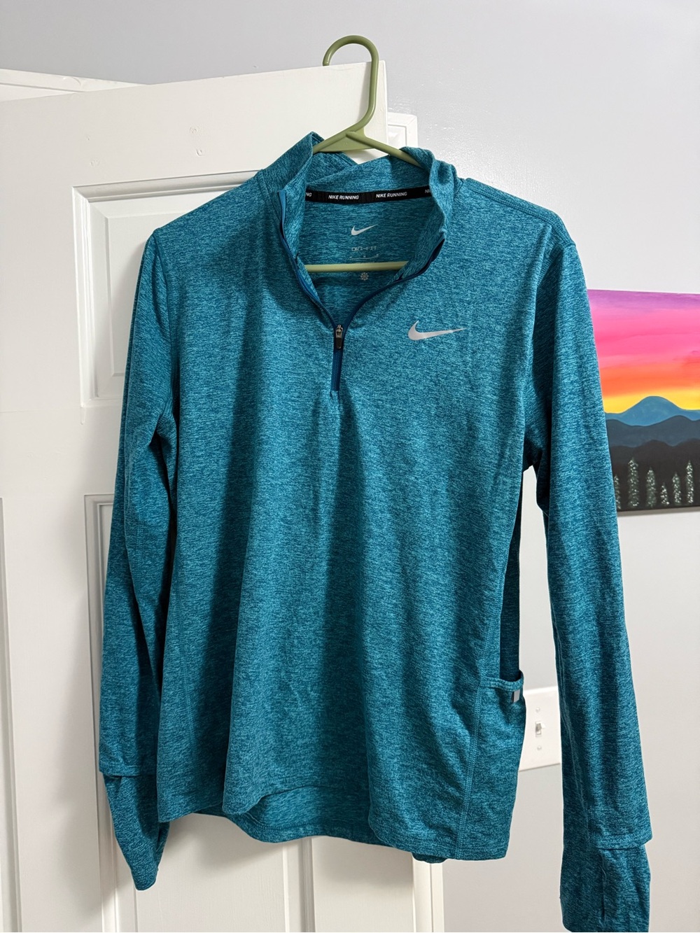 Nike Teal Heather Half-Zip Pullover